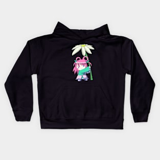 Little Girl under a Flower Kids Hoodie